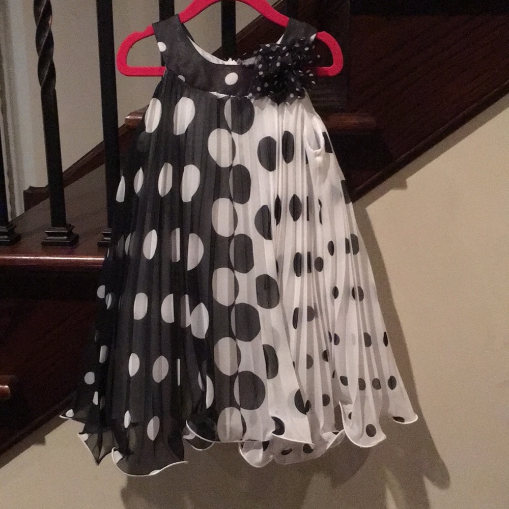 Black and white polka dot dress